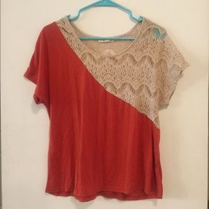 Urban Outfitters Short Sleeve Lace Top Size M